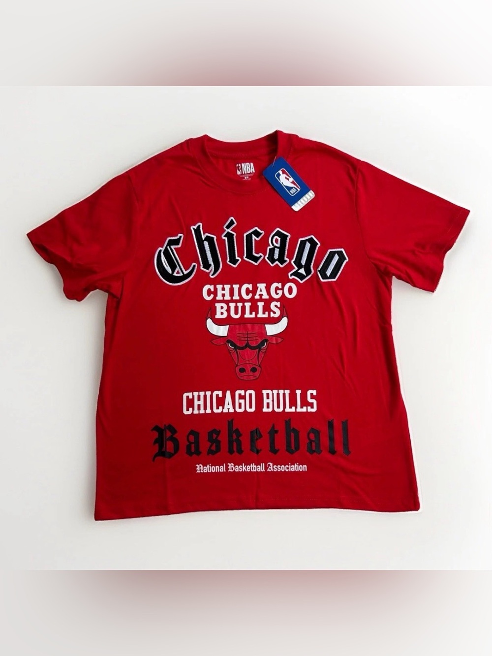 NBA Chicago Bulls Red Basketball T Shirt Size Small Mens
